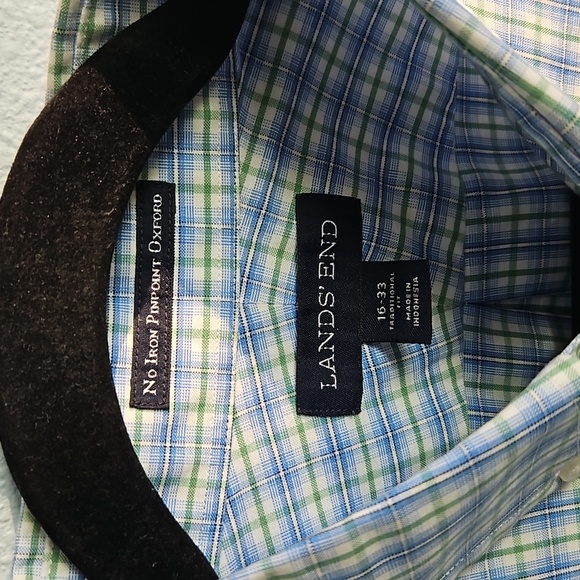 Lands' End No Iron Pinpoint Oxford - Picture 2 of 4